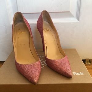 So Kate pink glitter heels